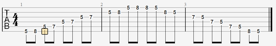 A minor pentatonic scale